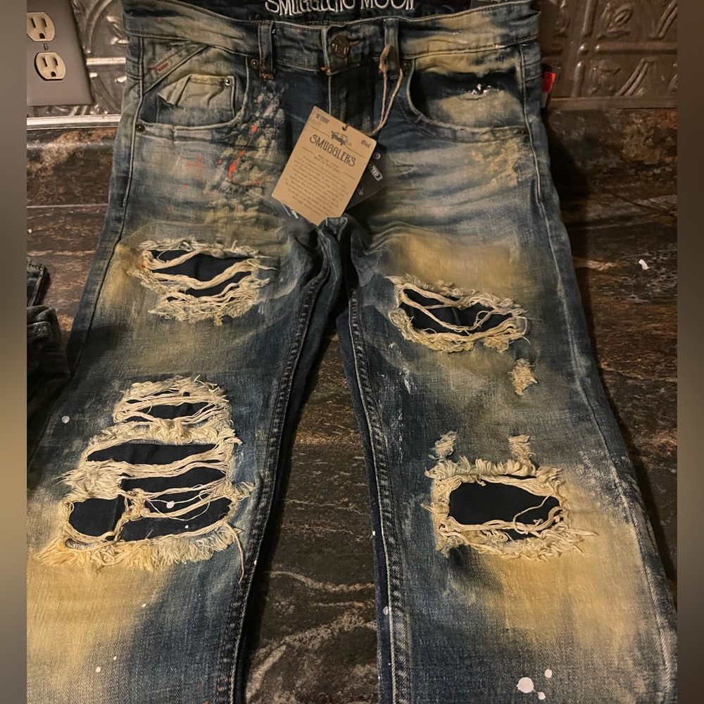 Distressed jeans